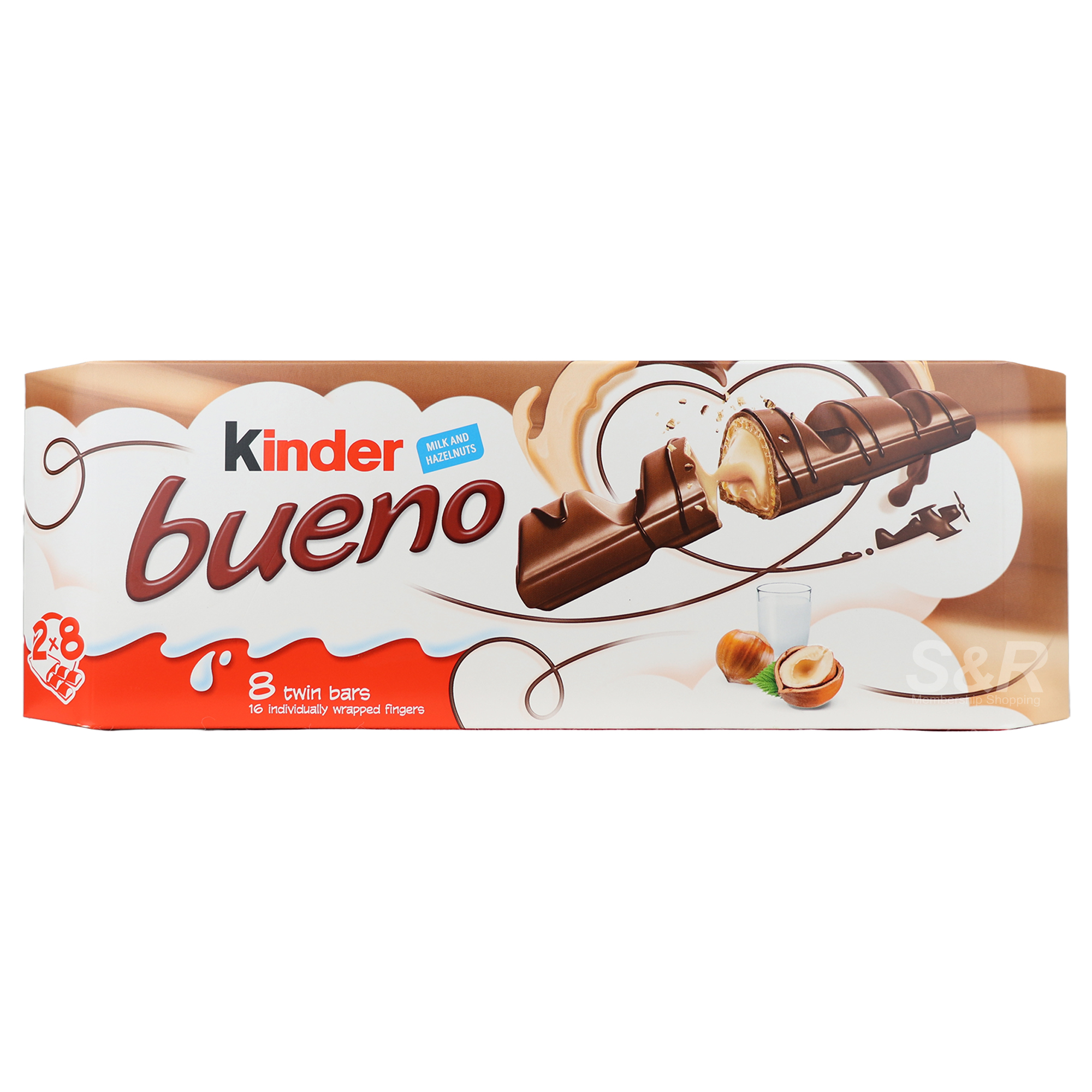 Kinder Bueno Milk and Hazelnuts 8 Twin Bars
